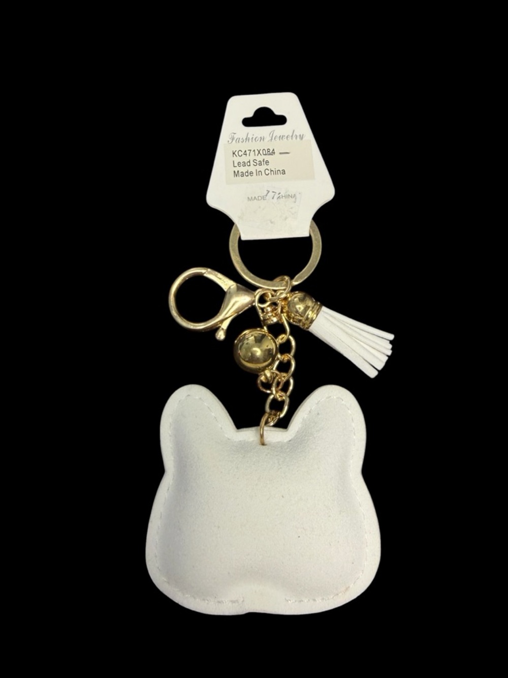 Cat Head Bling Bag Charm Keychain (A802) - Picture 3 of 3